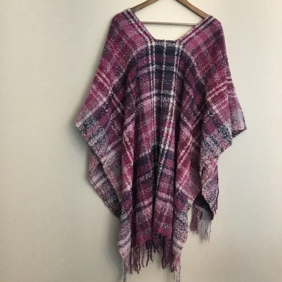 Woolrich Plaid Cozy Blanket Wrap With Fringe Trim OS - Picture 2 of 7